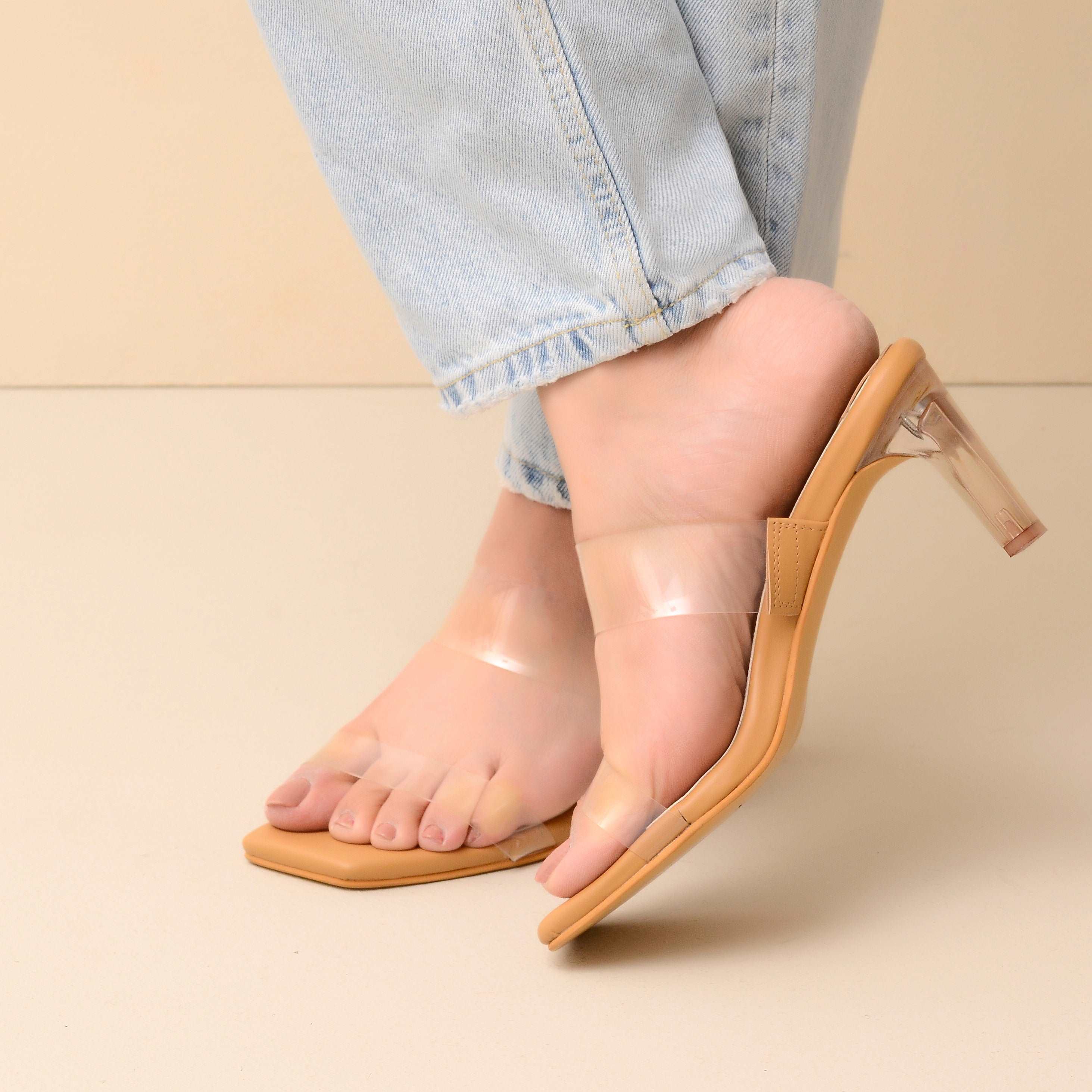 Women's Crystal Block Heeled Sandals Summer Casual - Temu